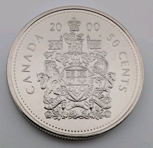 2000W  Canada 50 Cent Coin - Half Dollar -  UNC Mint State0