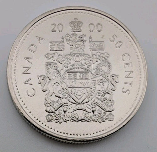 2000W  Canada 50 Cent Coin - Half Dollar -  UNC Mint State0