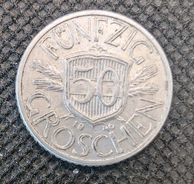 1946 Austria 50 Groschen Coin – Republik Österreich Austrian Coin0