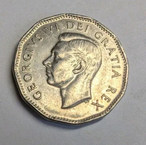 1951 Canada 5 Cent George VI Canadian Nickel Coin Five Cents - Lightly Circ - NumisFind