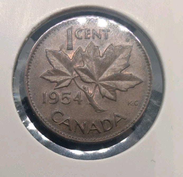 1954 CANADA 1 ONE CENT Circulated0