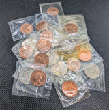 small Lot of 30x Canadian 5 Cent and 1 cents Coins Proof-like PL 1963 to 19671