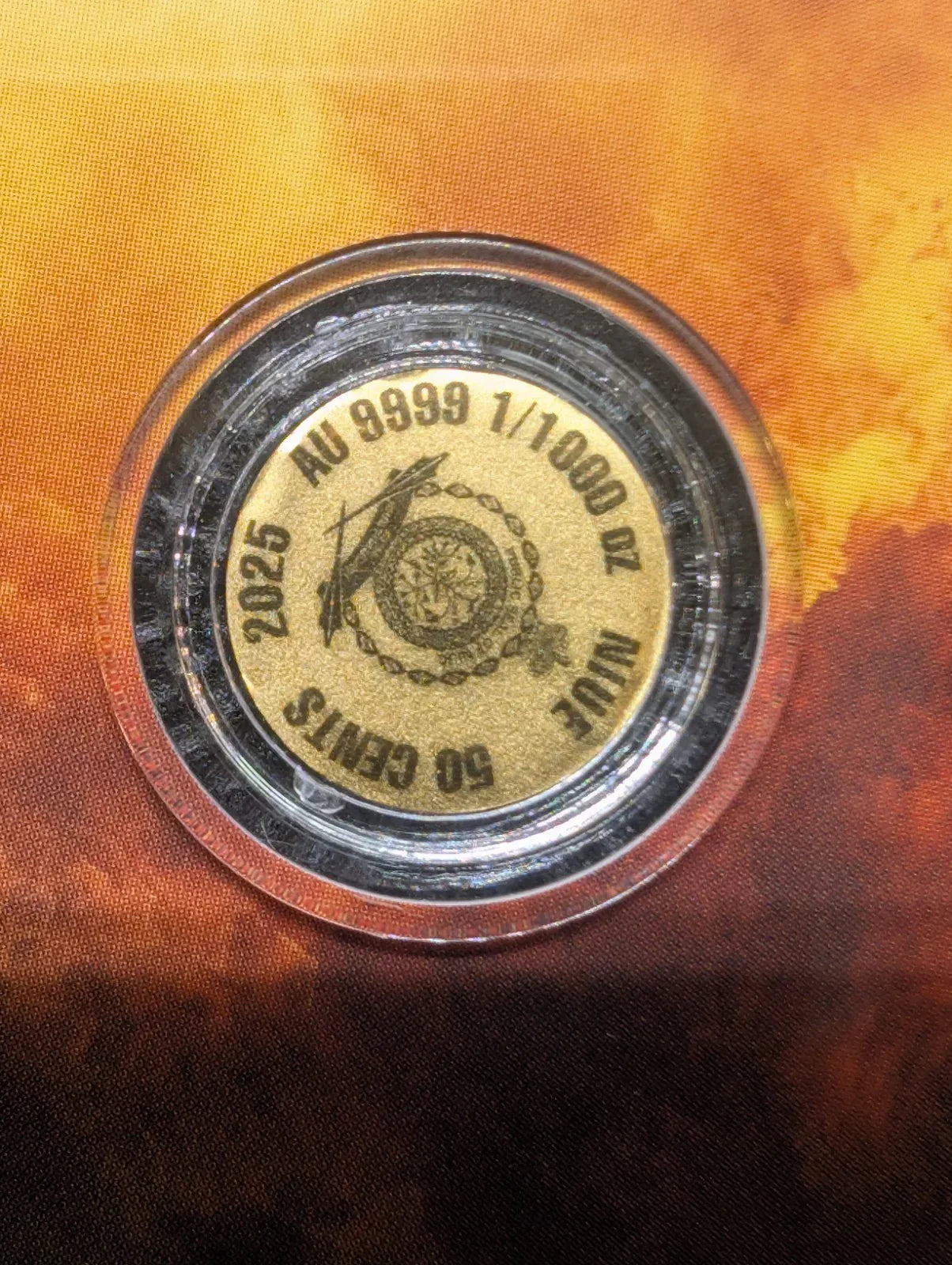 ZEUS Greek Mythology 1/1000 Oz Gold Coin In Card 50 Cents Niue 2025 - NumisFind