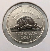  Canada SPECIMEN FROSTED FINISH 5 cents Nickel coin, Caribou, Mint UNC, 20190