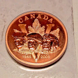 2005 Canada WWII Commemorative Copper Round / Coin - SHIPPING LOW COST - NumisFind