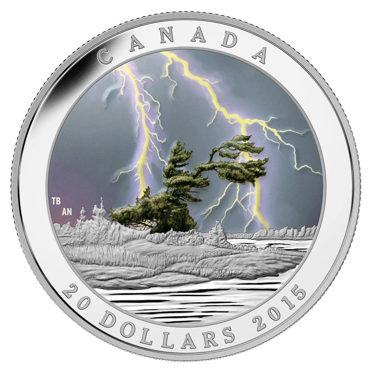 Canada 2015 20$ Weather Phenomenon Summer Storm Fine Silver Coin - No box0