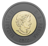 2022 QUEEN ELIZABETH II - $2 Black Ring toonie Canada Coin - 1 Special Wrap Roll1