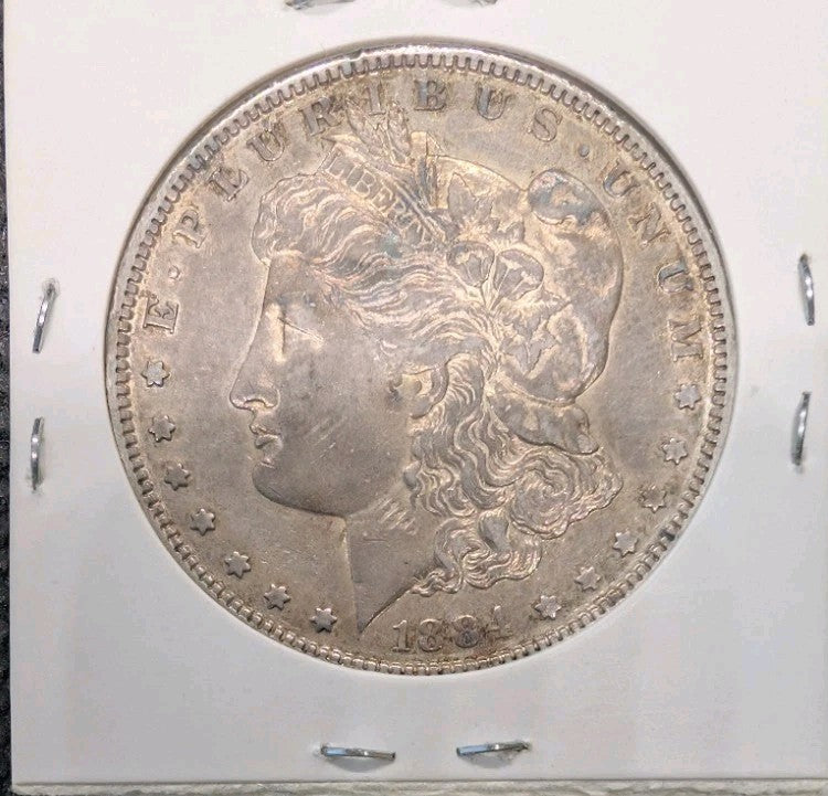 XF-AU - 1884 S MORGAN SILVER DOLLAR U.S. MINT COIN RARE KEY DATE - Extremly Fine2