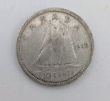 1942 Canada 10c Silver coin Dime - 2g of pure silver0