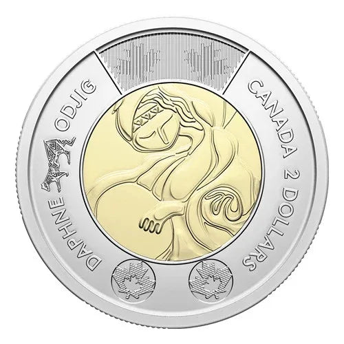 Canada 2025, $2 Daphne Odjig, Set of 2 Non and Coloured Coins from Rolls, BU - NumisFind