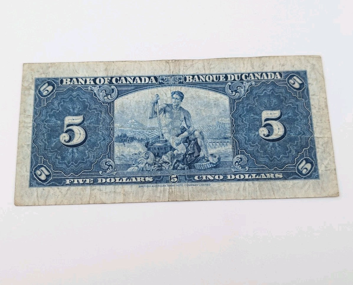 Canada 1937 5 Dollars Banknote Gordon-Towers 5$ - VG1