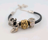 Pandora Silver Bracelet ~ 4 Genuine ALE & Disney Charms1