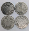 Canada silver 10 cent coins, lot of 4 10 c coins - 1928 to 1931 - NumisFind