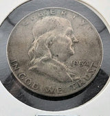 1954 D US Benjamin Franklin VINTAGE Silver Half Dollar Coin LIBERTY BELL0