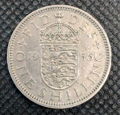 1956 UK GB GREAT BRITAIN ONE SHILLING COIN - ENGLISH CREST -0