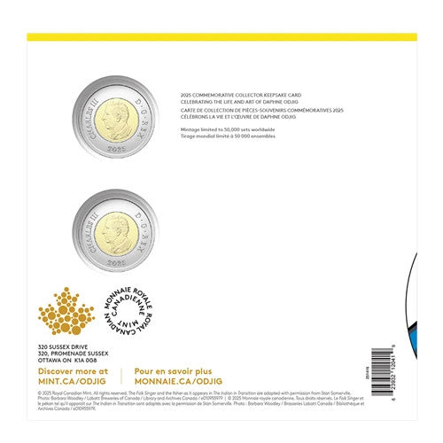 2025 Canada Celebrating Life and Art of Daphne Odjig Keepsake Card Gift Set. $22