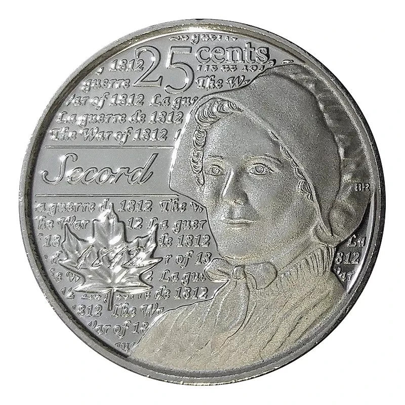 Canada 2013 Laura Secord 25 cents Nice UNC from roll - BU Canadian Quarter  0