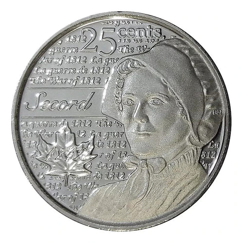 Canada 2013 Laura Secord 25 cents Nice UNC from roll - BU Canadian Quarter  0