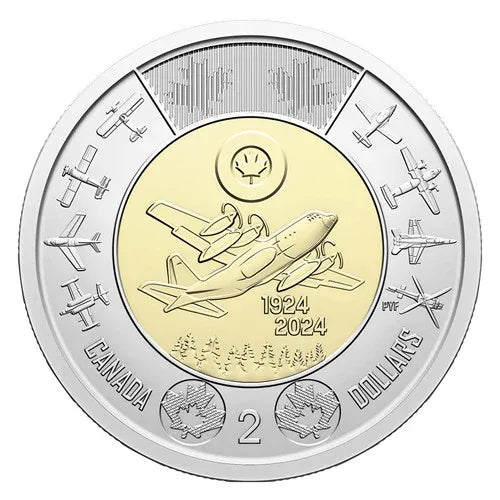 2024 100th Anniv Air Force Toonie set of 2 Special Wrap Roll Canada 2x25x2$ - NumisFind