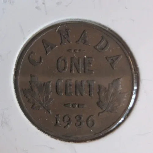 1936 Canada Small Cent Canadian 1 penny coin VERY NICE ! - NumisFind
