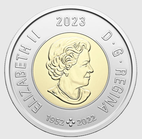 CANADA  2 DOLLAR COIN 1 COLOURED 2023. 1952-2022 CENTENNIAL INDIGENOUS1