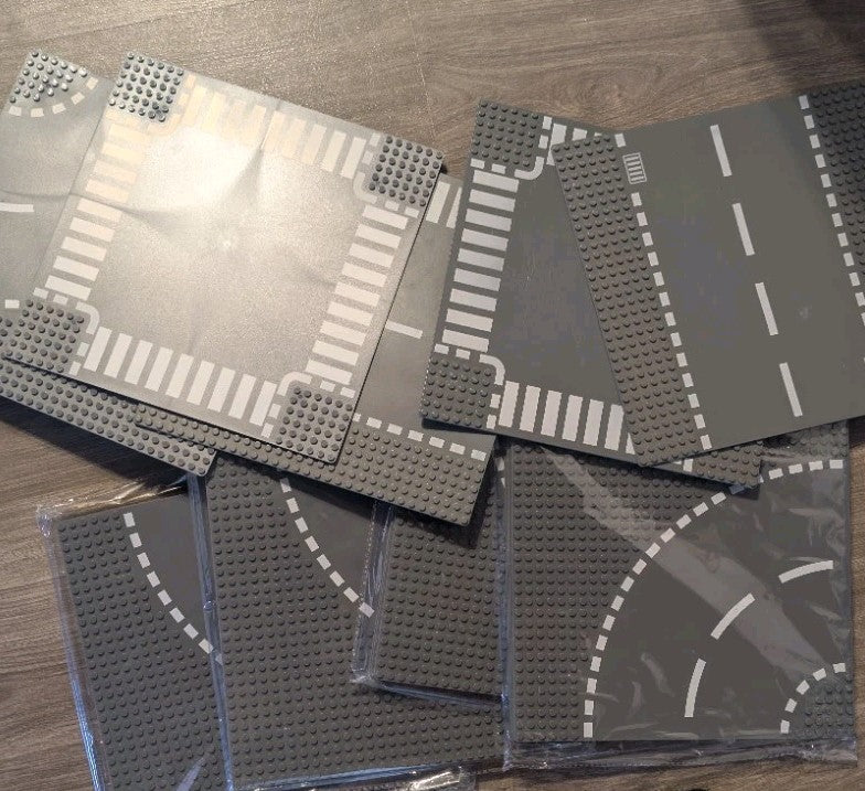 25 Road Base Plates 10x10 Inches City Street Kit for Bricks Lego - 20 sealed0