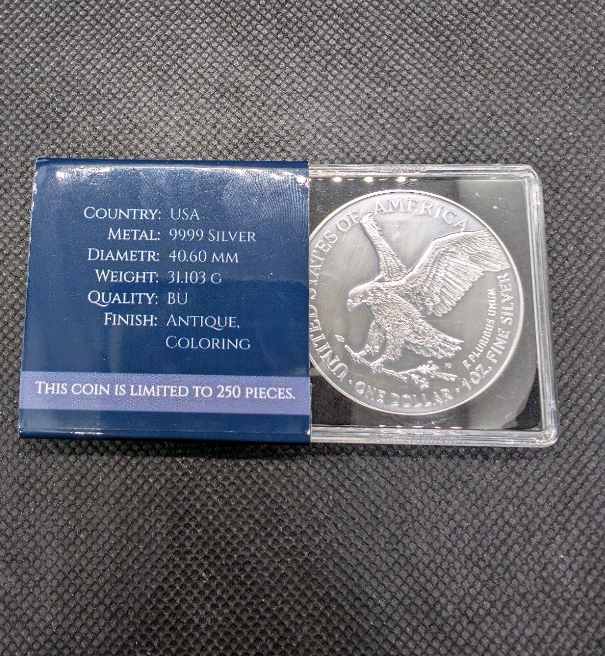 2025 $1 ASE American Silver Eagle Lunar Dragon Fire 1oz Coin w COA  Mint:2501