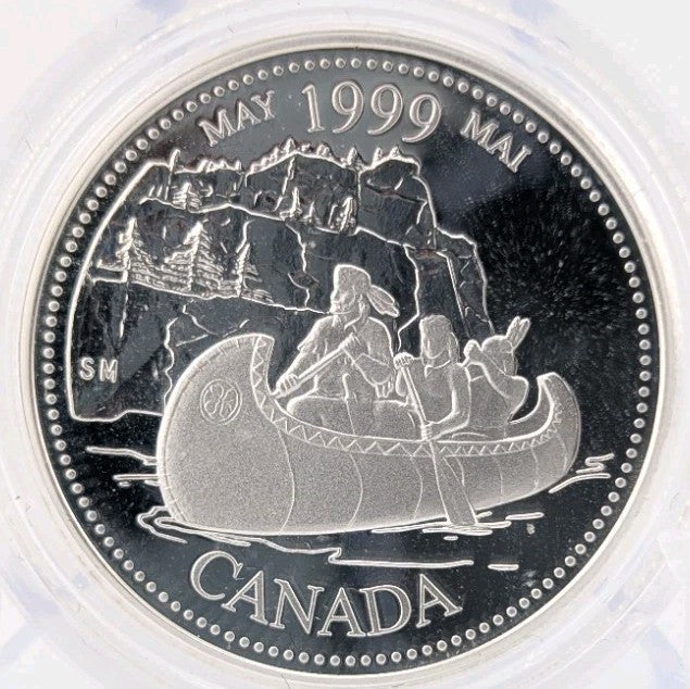 Coin Only 1999 25c May The Voyageurs Millennium Proof Sterling Silver Coin0