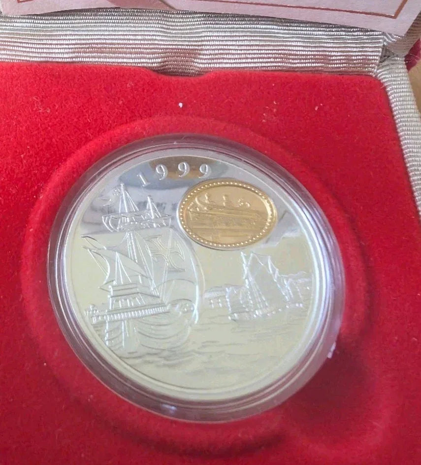 MACAU MACAO SCARCE 100 PATACAS 1999 SILVER PROOF RETURN TO CHINA - NumisFind