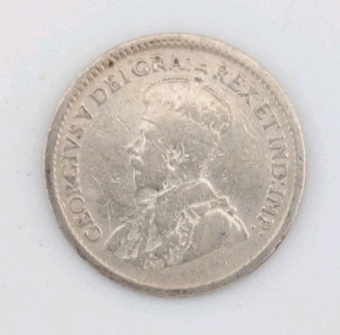 1914 Canada 5 cents Silver Coin Nickel Circulated1