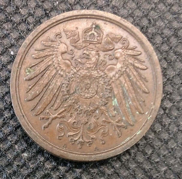 1905 Germany 2 Pfennig Coin – Deutsches Reich Imperial German Coin1