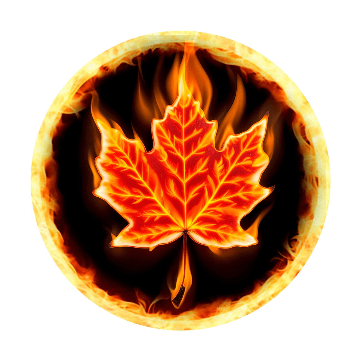 2023 Canada Maple Colorized "Eternal Flame" 1oz .9999 Silver Coin - 250 Mintage2