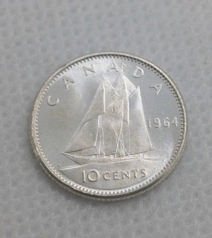 Canada 1964 10 CENT 10c SILVER DIME UNC COIN 0.8 Silver coin - NumisFind