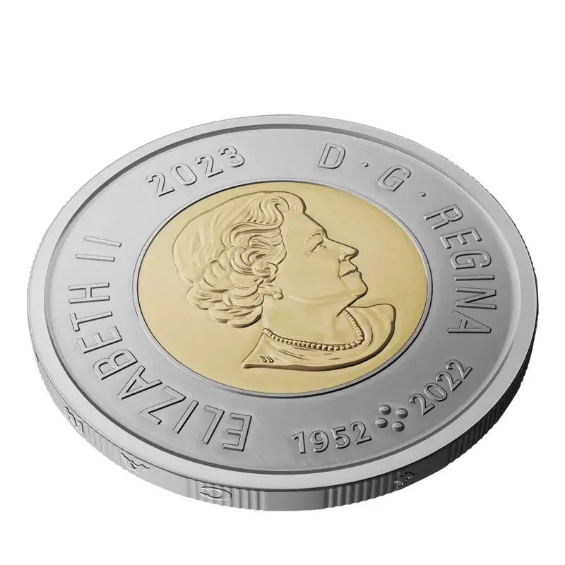 CANADA 2 DOLLAR COIN 1 NON-COLOURED 2023. 1952-2022 CENTENNIAL - NumisFind