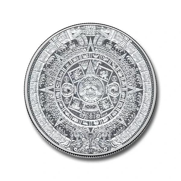Mexico Cuauhtemoc, Aztec Calendar Silver Coin, 1/10th oz .999 - NumisFind