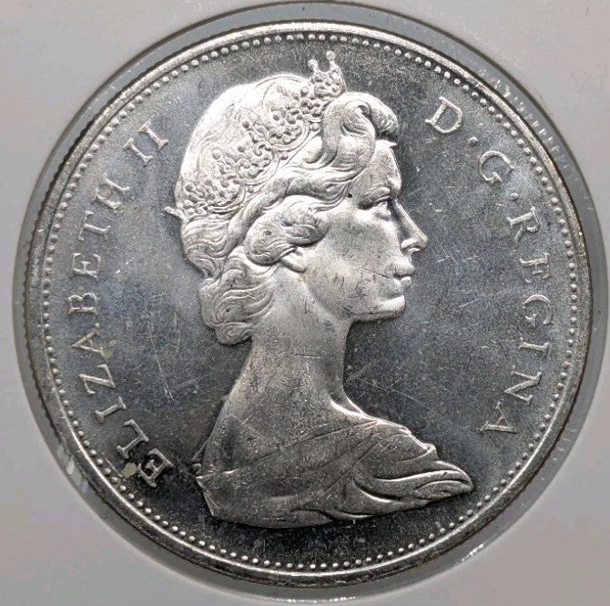 1965 80% Silver Canadian Canada Silver Dollar UNC1