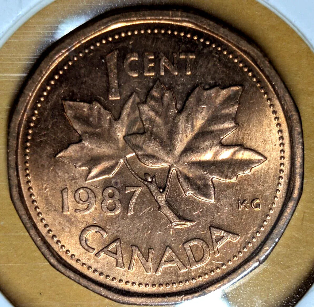 1987 Canada one cent penny - AU - NumisFind