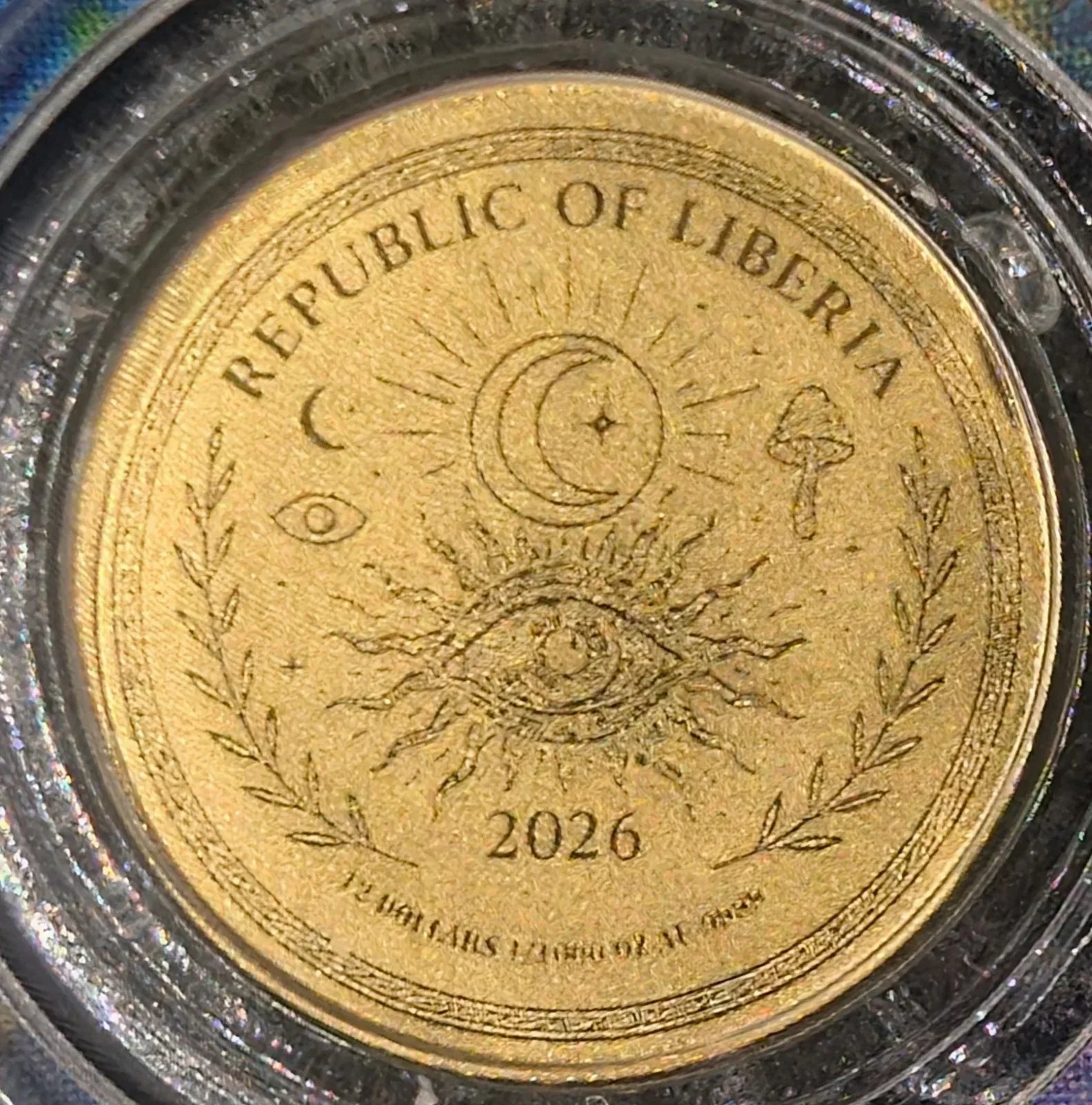 2026 Liberia Magic Mushroom 1/1000 oz .9999 Gold Coin in Card - NumisFind