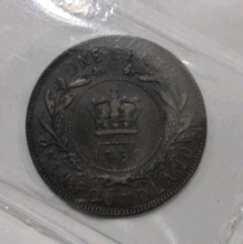 1880 Round O Even 0 Newfoundland 1 Cent - RARE - ICCS Certified VF-30 XMV9890