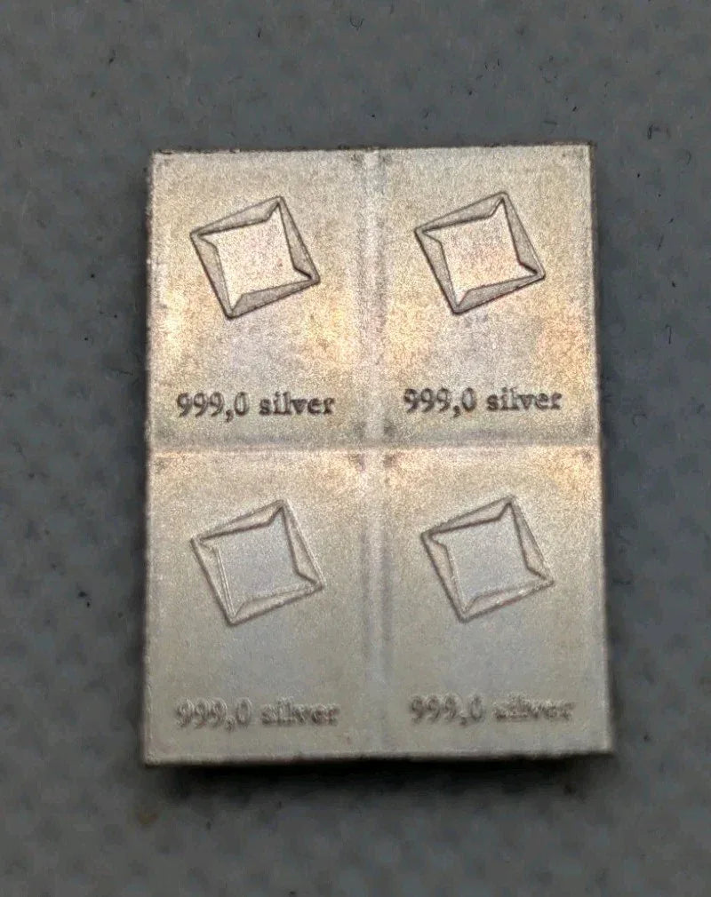 4 x 1 Gram .999 Fine Silver Bar - Valcambi Suisse CombiBar piece - UNC - NumisFind