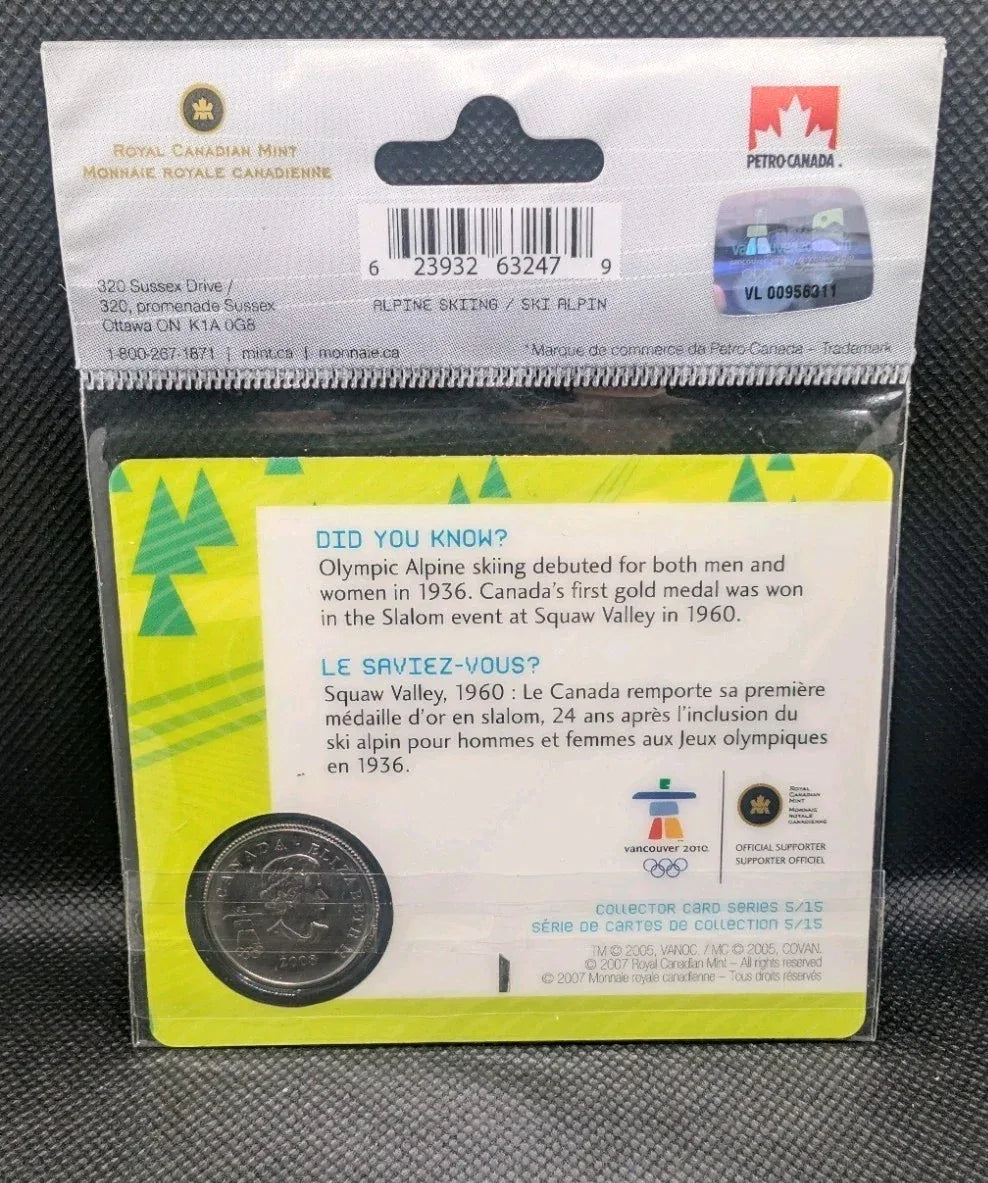 VANCOUVER 2010 Alpine Skiing 25 Cent Canadian Colorized Quarter MULE dated 2008 - NumisFind