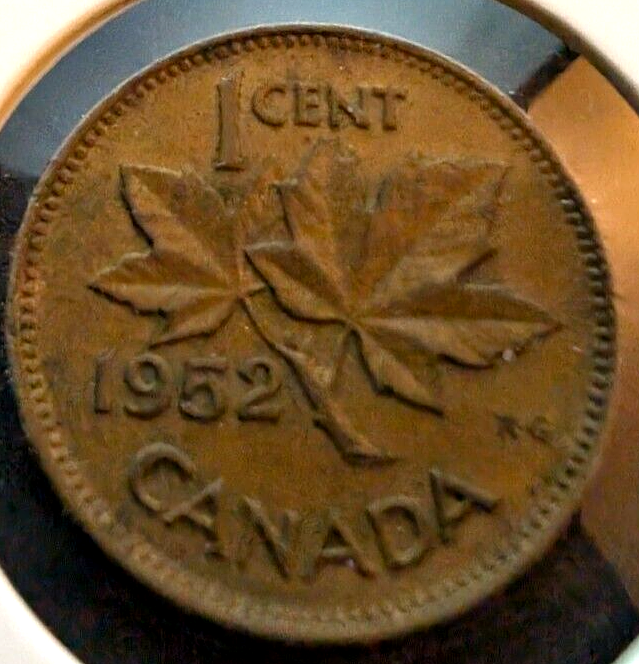 1952 Canada Small Cent Canadian 1 penny coin VERY NICE !0