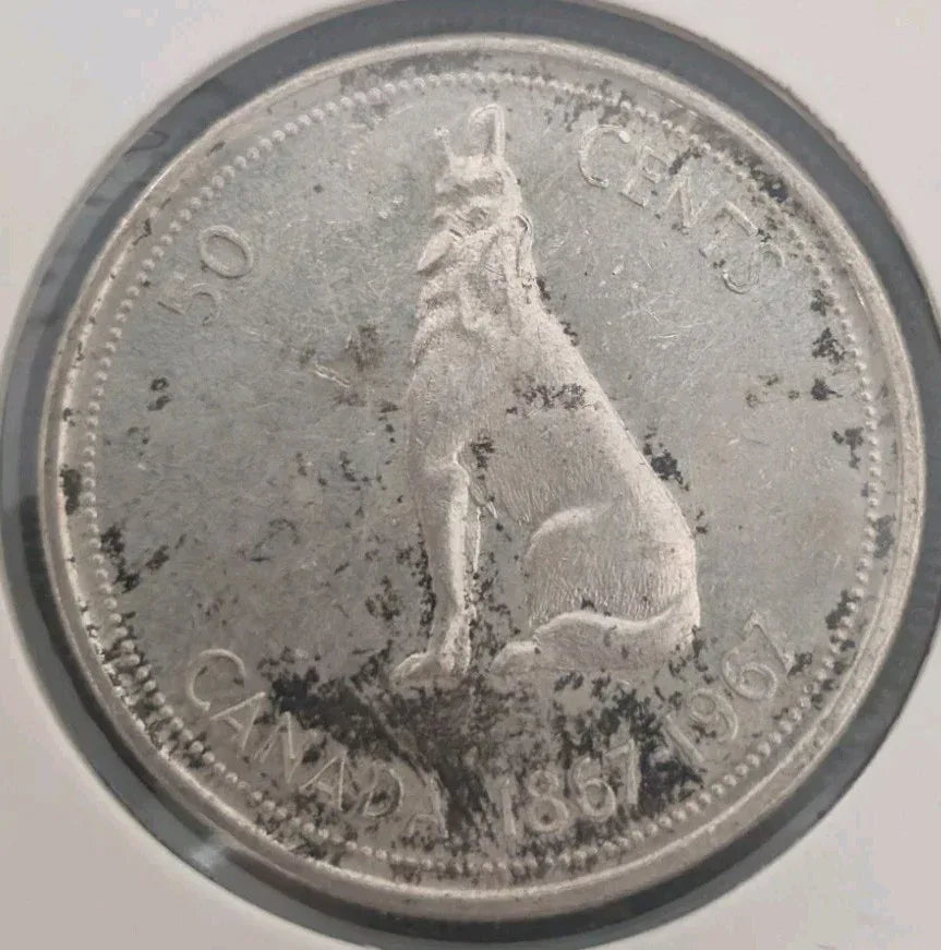 1967 Canadian 50 Cents .800 Silver Half - AU - NumisFind