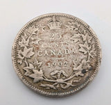 1902 Canada 25 Cents Sterling Silver!0