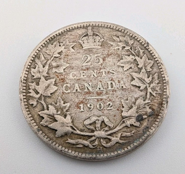 1902 Canada 25 Cents Sterling Silver!0