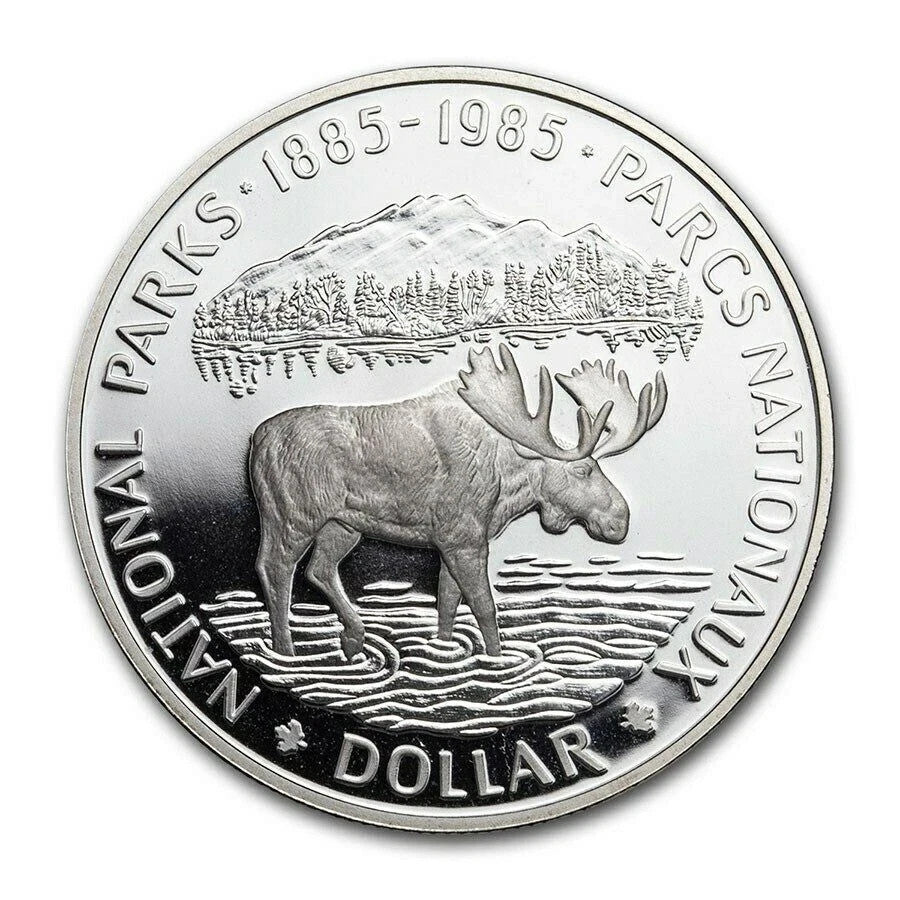 1985 Canada 50% Silver Canadian Silver Dollar - National Parks0