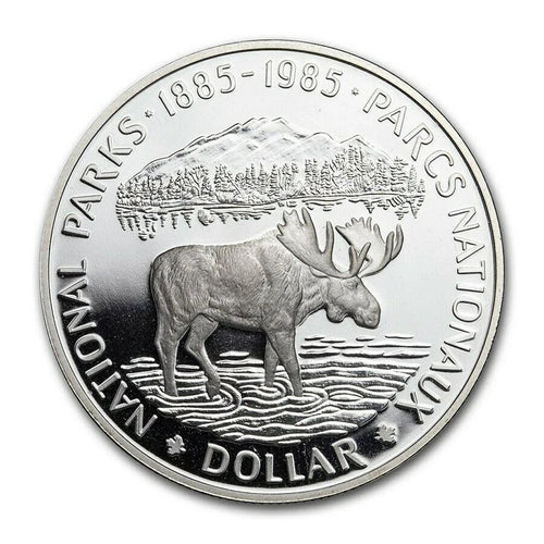 1985 Canada 50% Silver Canadian Silver Dollar - National Parks0