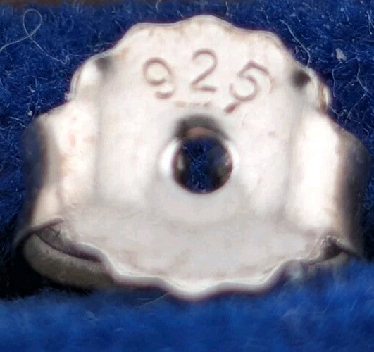 925 Sterling Silver Hearts Earrings. Heart Shaped Small studs with stone2