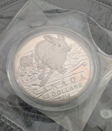 Canadian $50 Dollar Fine Silver Coin 99.99 Pure 2016 Wolf & Hare Royal CAN Mint1