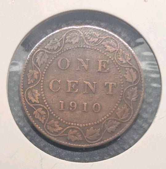 CANADA - 1910 Large Canadian 1 Cent Penny - G-40